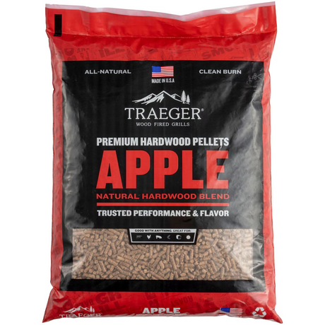 Traeger - 20 Lb. Natural Hardwood Pellets - Apple -