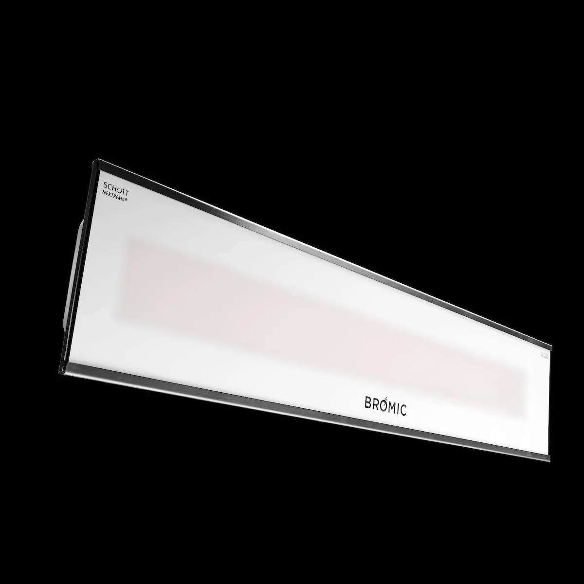 Bromic Platinum 3400W Smart-Heat Series II 240V Electric Patio Heater - Heater On - White - Angled View