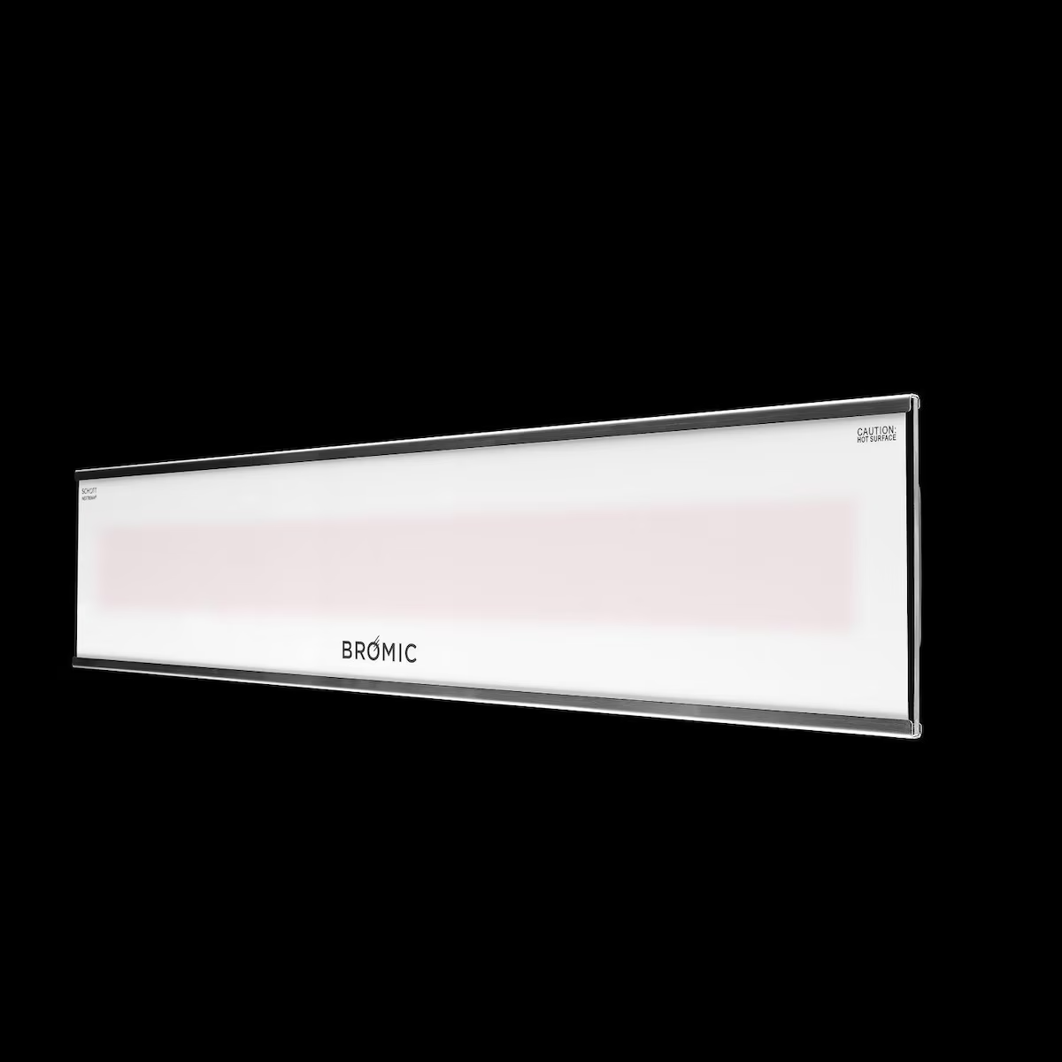 Bromic Platinum 3400W Smart-Heat Series II 240V Electric Patio Heater - Heater On - White - Angled View