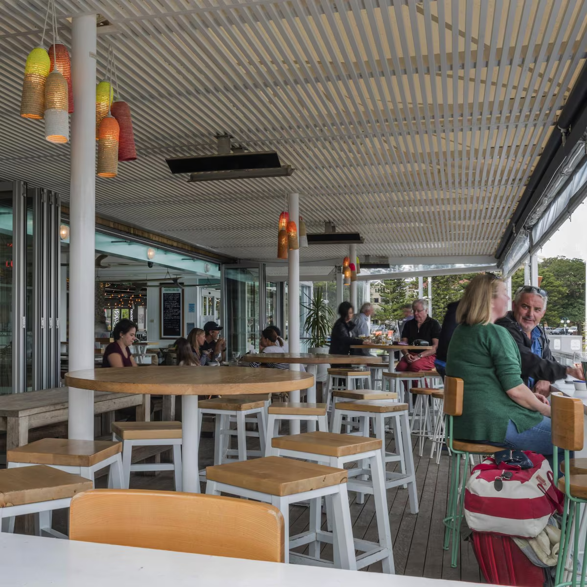 Bromic Platinum 3400W Smart-Heat Series II 240V Electric Patio Heater - Commercial Lifestyle - Opposite View