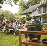 Big Green Egg Custom EGG Table Acacia Wood 31 in. H X 25 in. W X 60 in. L