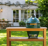 Big Green Egg Custom EGG Table Acacia Wood 31 in. H X 25 in. W X 60 in. L