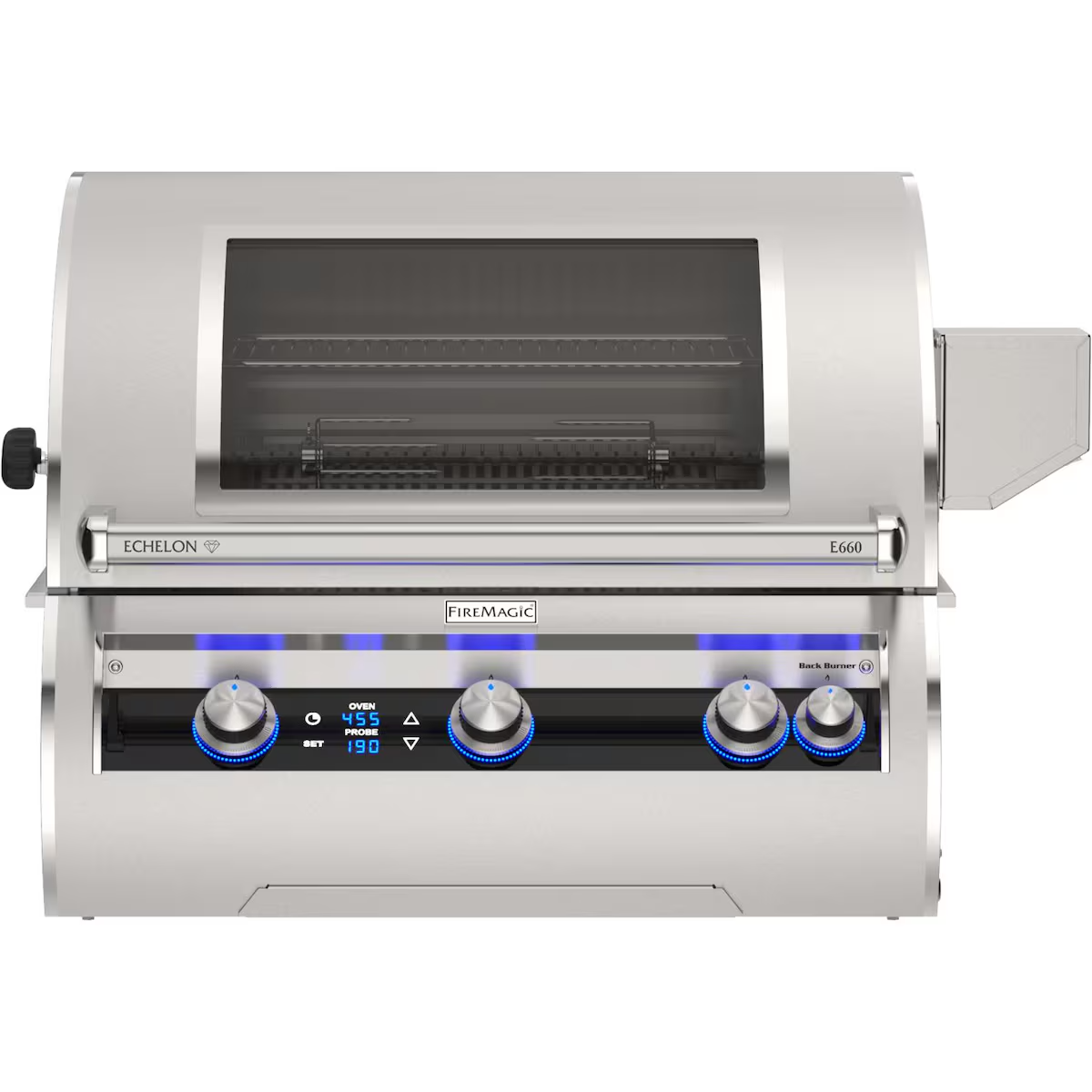 Fire Magic Echelon Diamond E660i 30-Inch Built-In Natural Gas Grill w/ Rotisserie, Magic Window & Digital Thermometer - E660I-9E1N-W