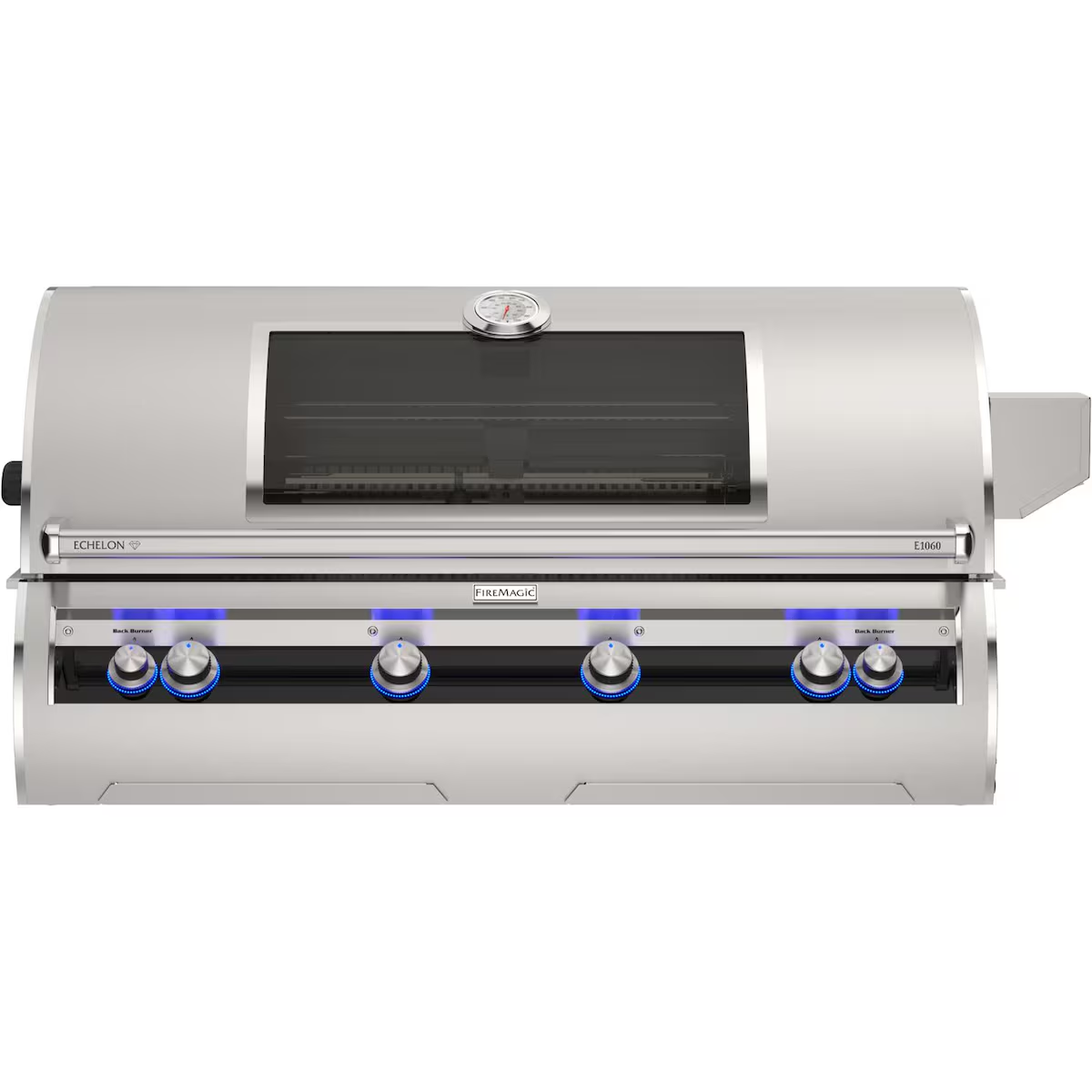 Fire Magic Echelon Diamond E1060i 48-Inch Built-In Natural Gas Grill w/ Rotisserie, Left Side Infrared Burner, Magic Window & Analog Thermometer - E1060I-9LAN-W