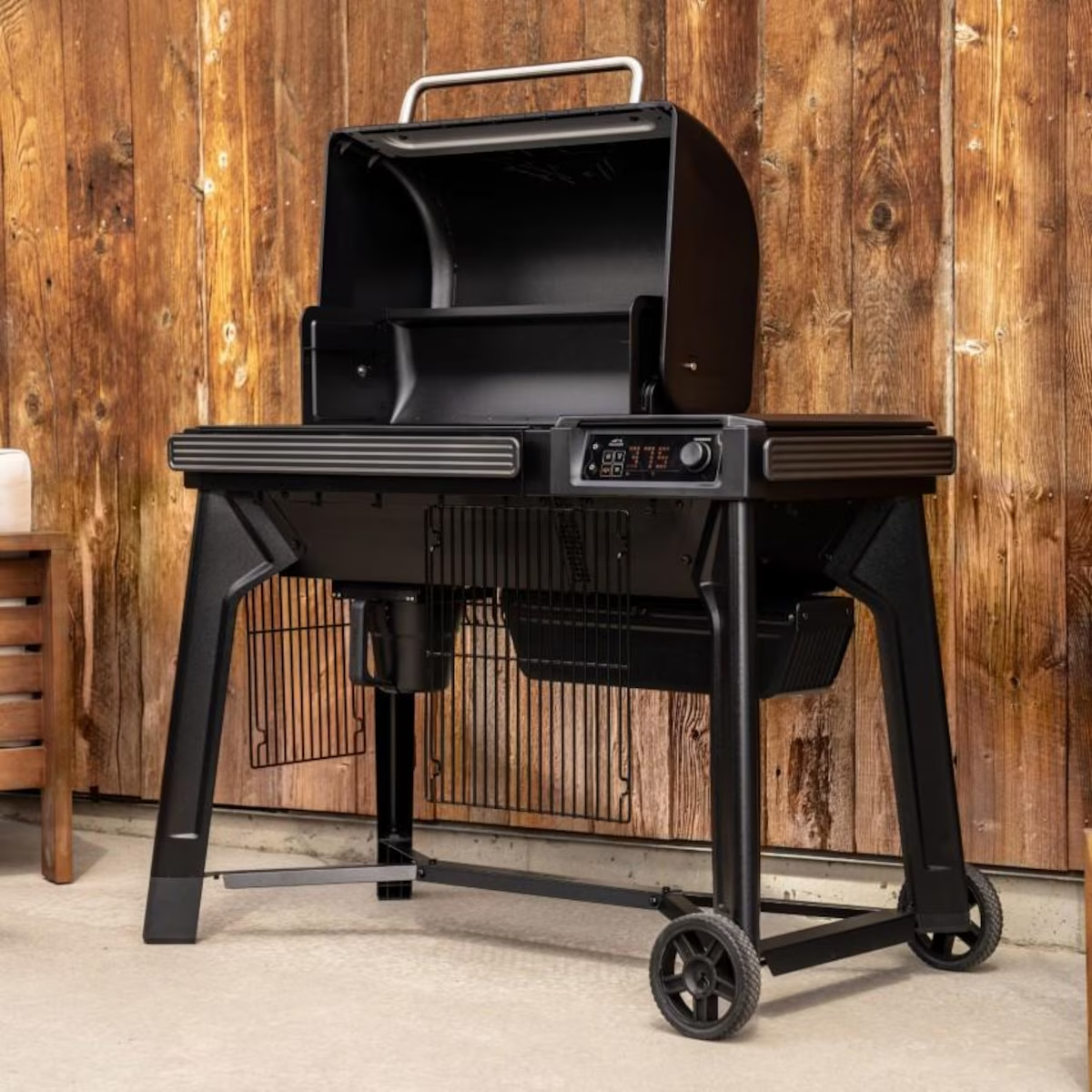 Traeger TFB86MLH Woodridge Pellet Grill - Angled - Lifestyle