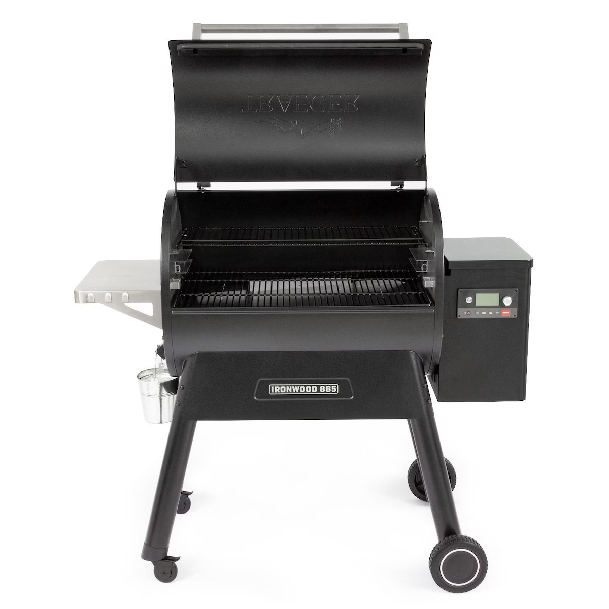 Traeger TFB89BLF Ironwood 885 Wood Pellet Grill - Grill Hood Open