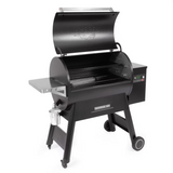 Traeger TFB89BLF Ironwood 885 Wood Pellet Grill - Angle View Hood Open