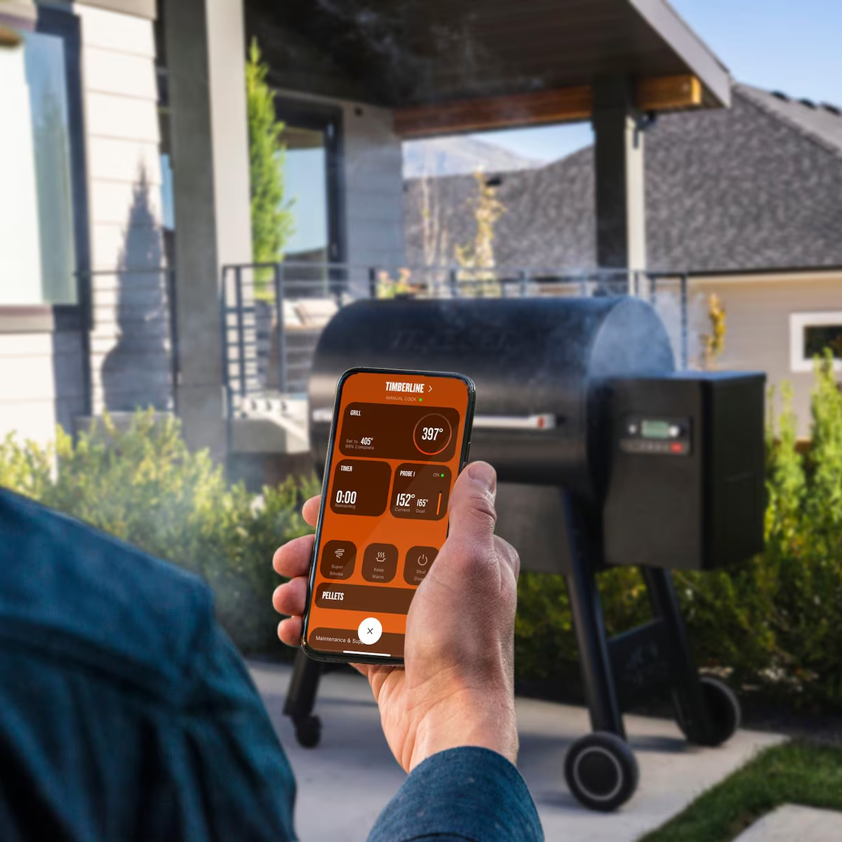Control Traeger Pellet Grills W/ WiFIRE Technology via Traeger App for iPhone & Android Smartphones