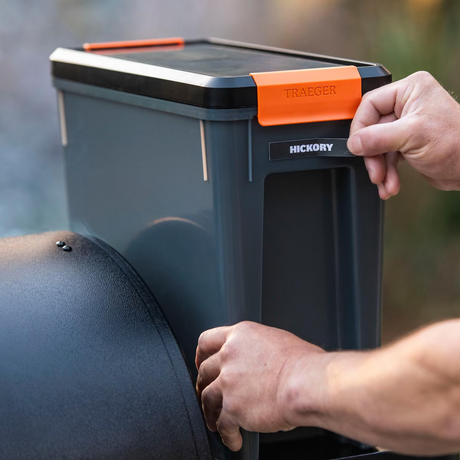 Traeger BAC615 StayDRY Pellet Bin & Lid - Label
