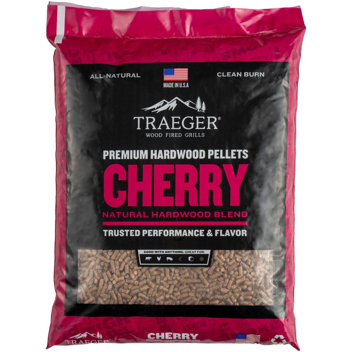 Traeger 20 Lb. Natural Hardwood Pellets - Cherry