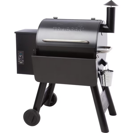 Traeger Folding Front Shelf - Shelf Folded Down (Shown with Grill - Not Included)