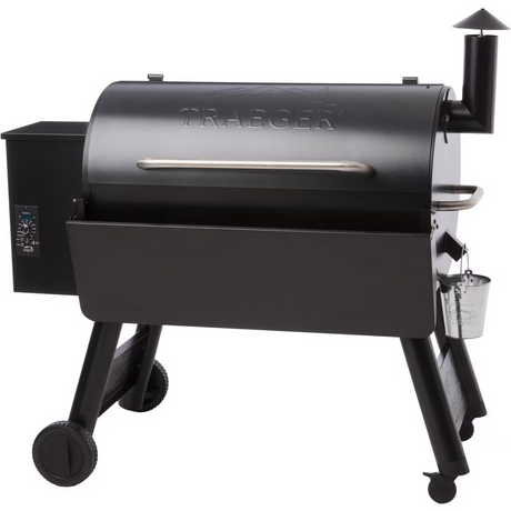 Traeger Folding Front Shelf - Shelf Folded Down (Shown with Grill - Not Included)