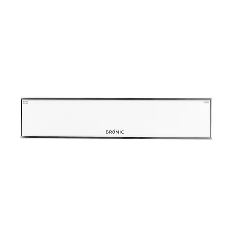 Bromic Platinum 3400W Smart-Heat Series II 240V Electric Patio Heater - Heater Off - White - Front View