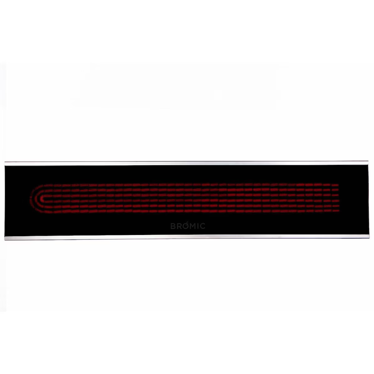 Bromic Platinum 3400W Smart-Heat Series II 240V Electric Patio Heater - Heater On - Black - Angled View