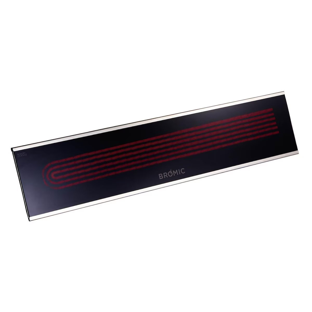 Bromic Platinum 3400W Smart-Heat Series II 240V Electric Patio Heater - Heater On - Black - Front View