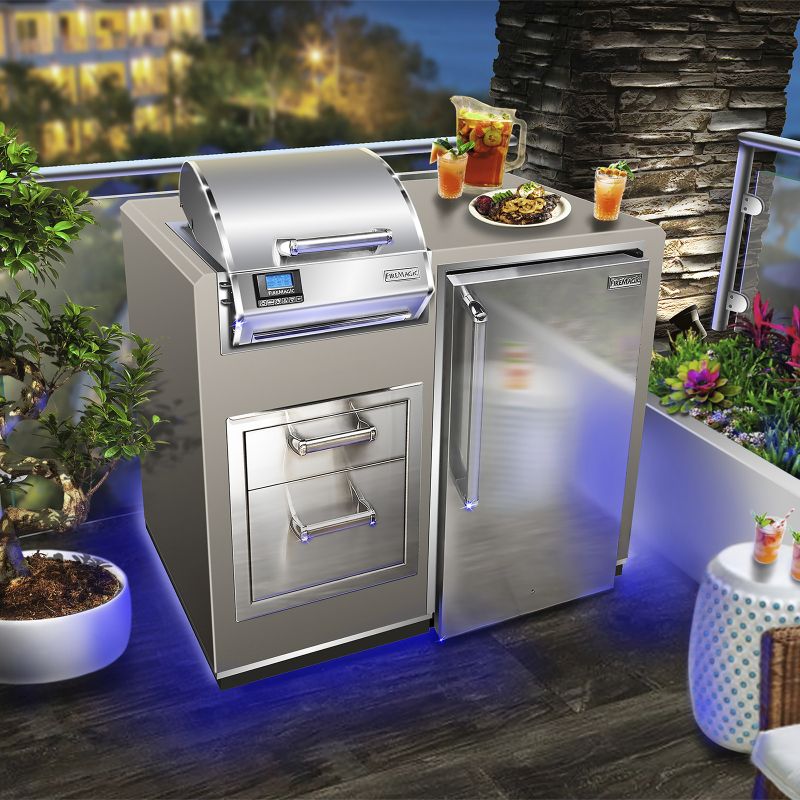 Electric grill island bundle with refrigerator, Magic Grills, Built In Grills Miami FL