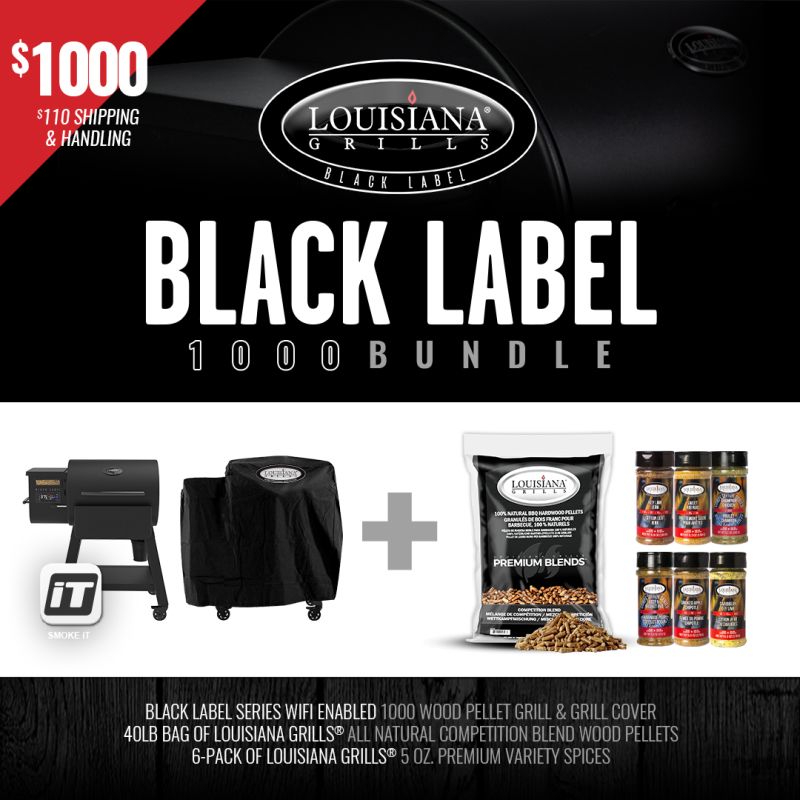 Black label series 1000 grill bundle Louisiana Pellet Grills Miami FL